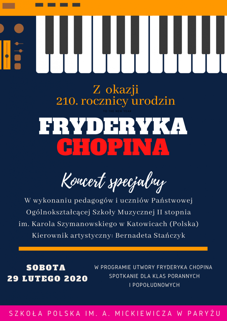 Zaproszenie na koncert w naszej Szkole!