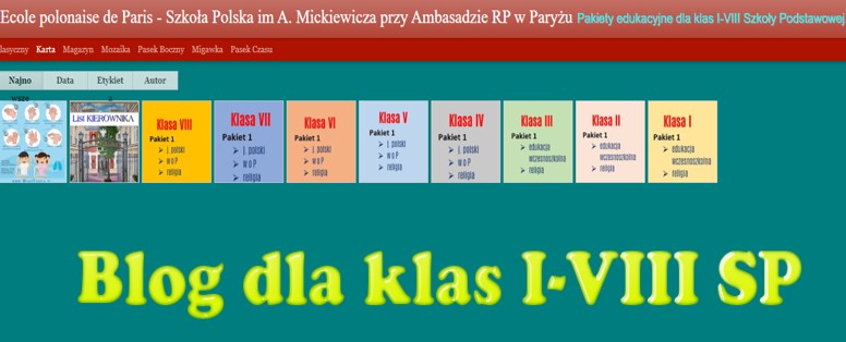 Blog -pakiety edukacyjne dla klas I-VIII kliknij w zdjęcie