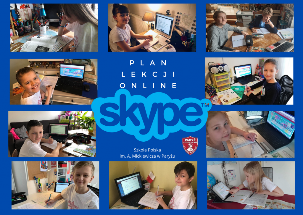 Plan lekcji online na Skype- kliknij w zdjęcie