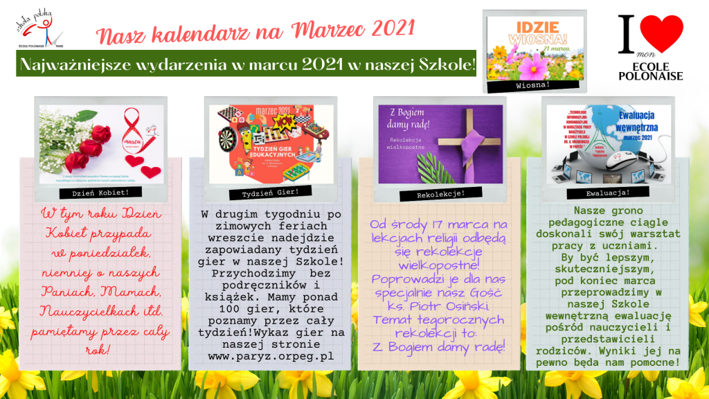 Marzec 2021 w naszej Szkole!