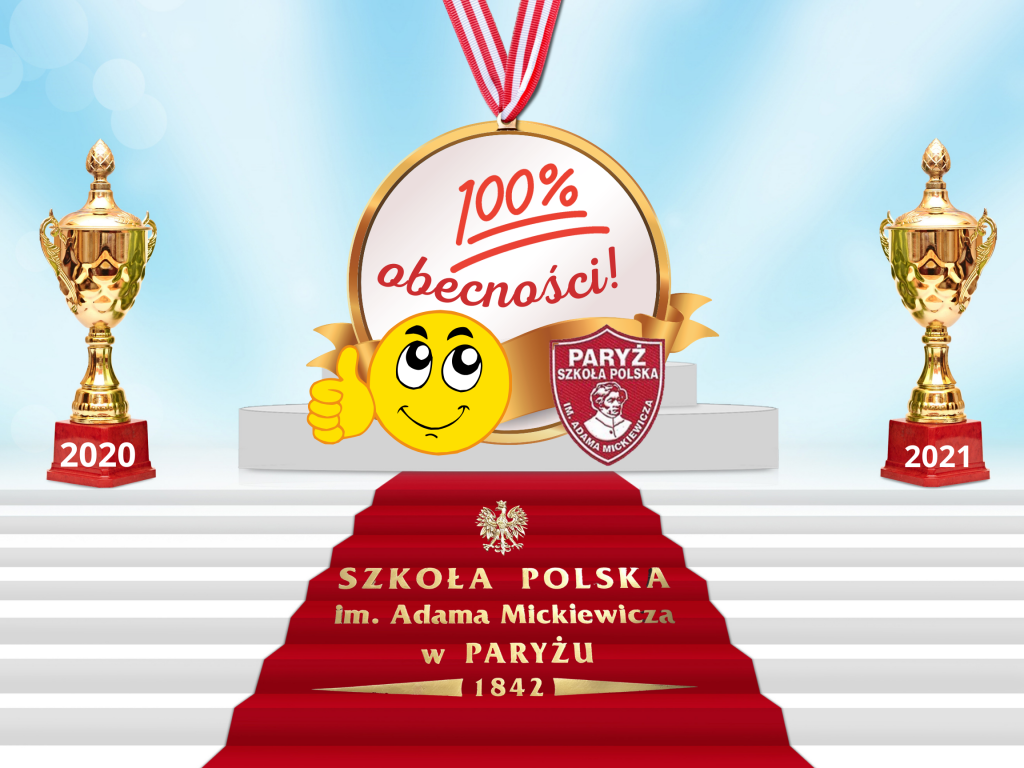 Medale za 100 % obecności!