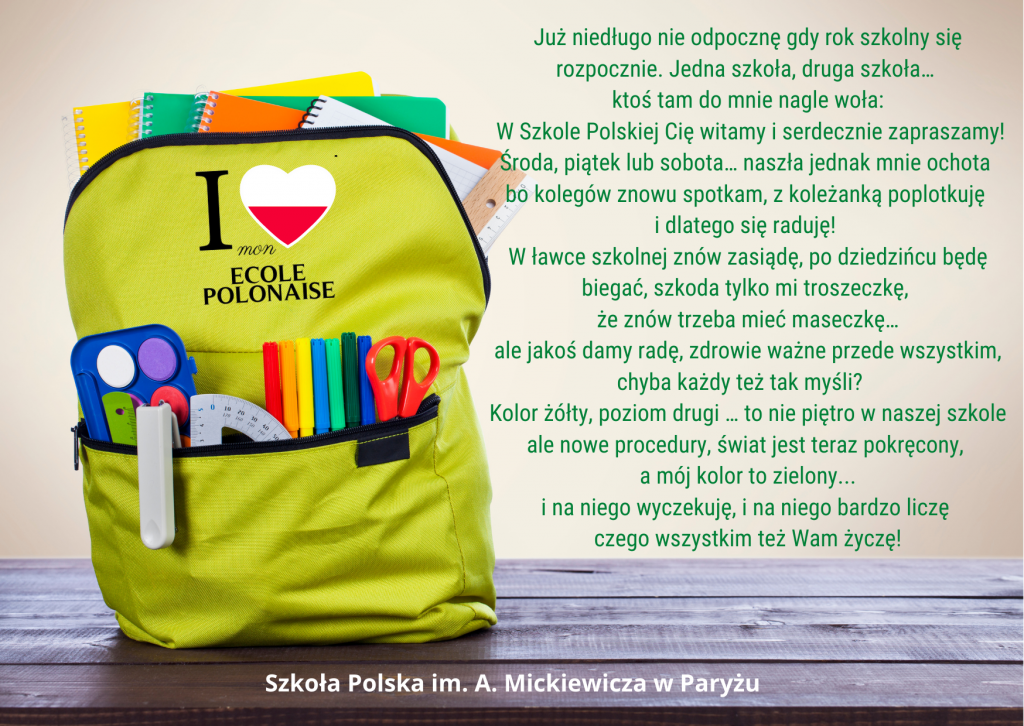 Wierszyk na początek roku szkolnego