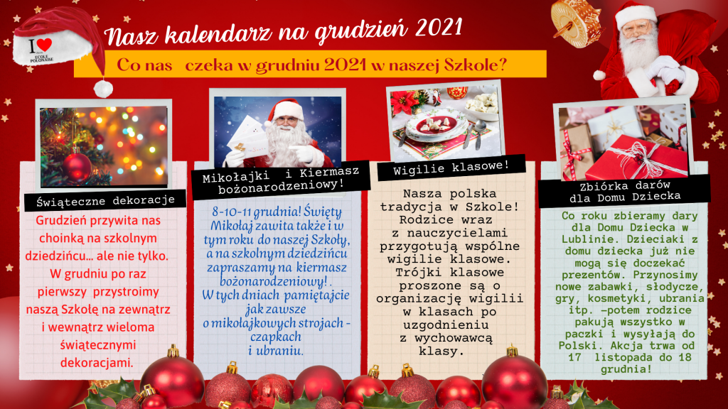 Nasz kalendarz na grudzień 2021