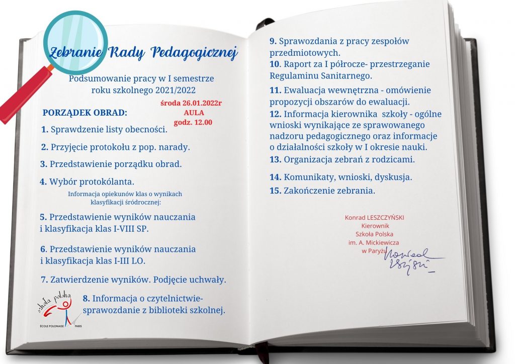 Podsumowanie I semestru 2021/2022