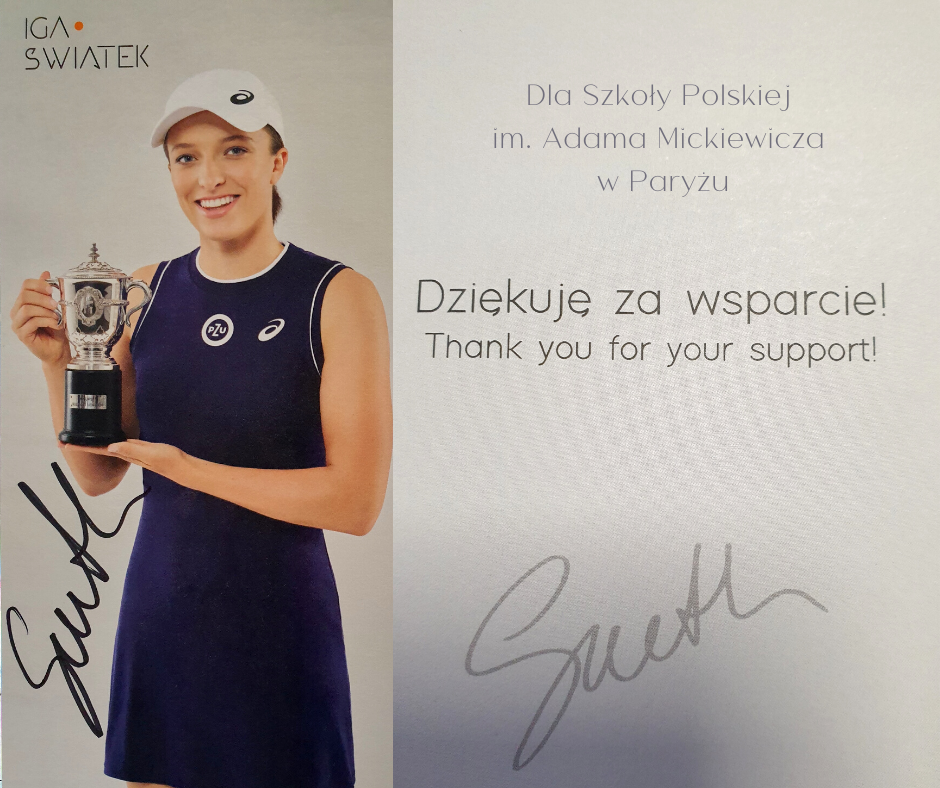Kartka dla nas od Igi Świątek!