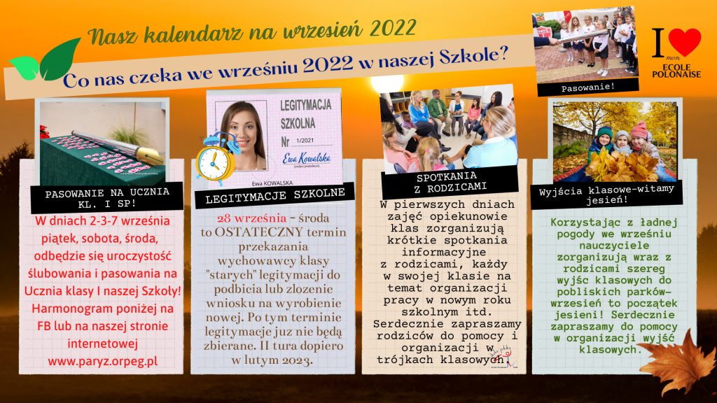 Wrzesień w naszej Szkole!