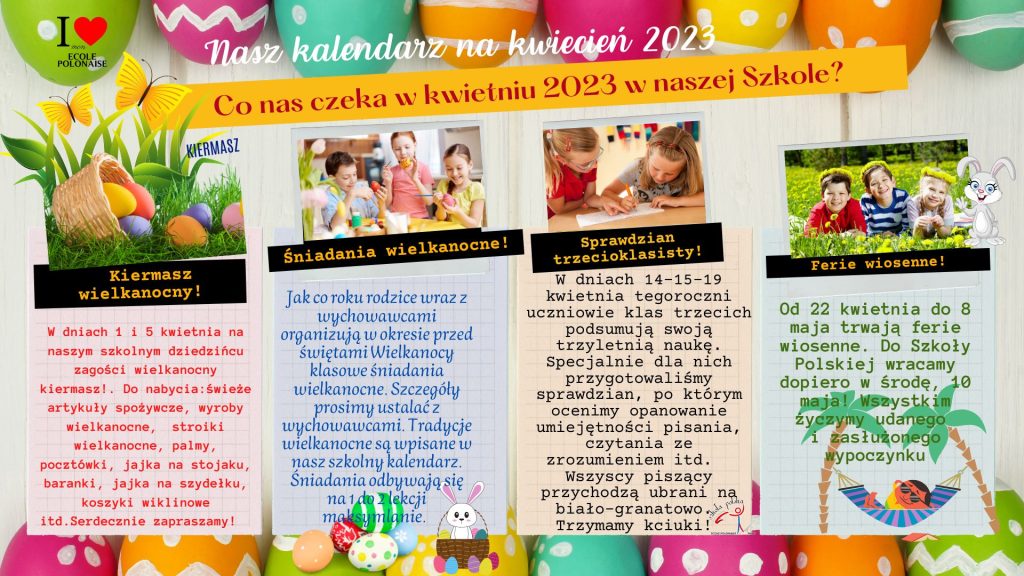 Nasz kalendarz na kwiecień 2023