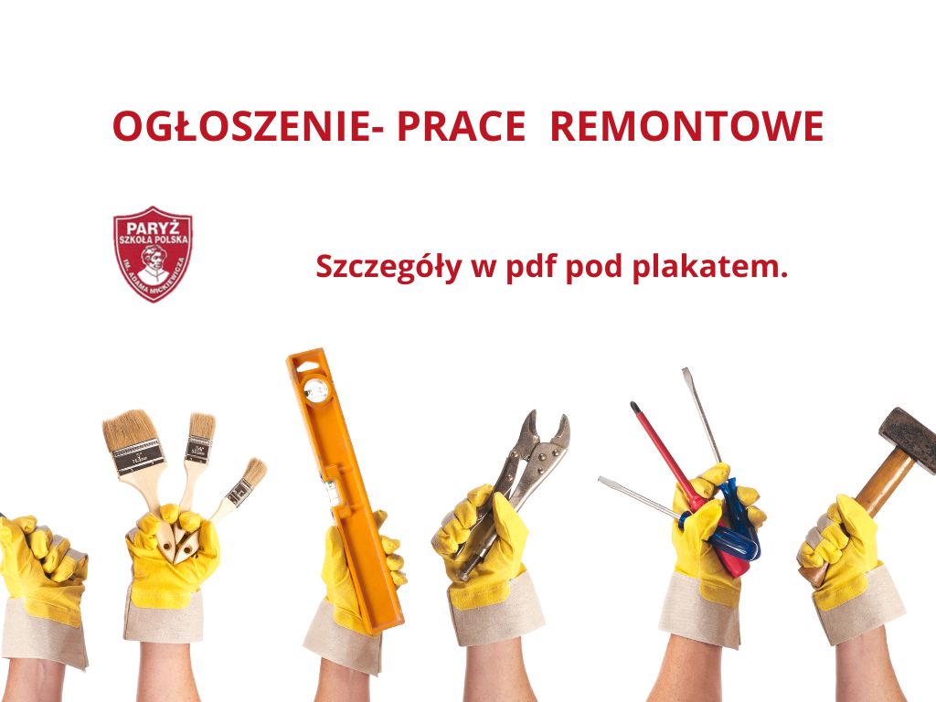 Prace remontowe!