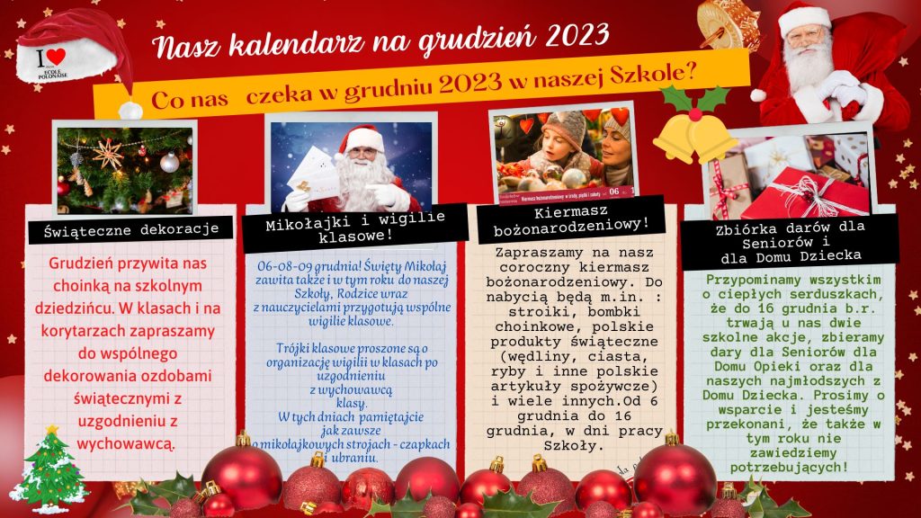 Nasz kalendarz na grudzień 2023