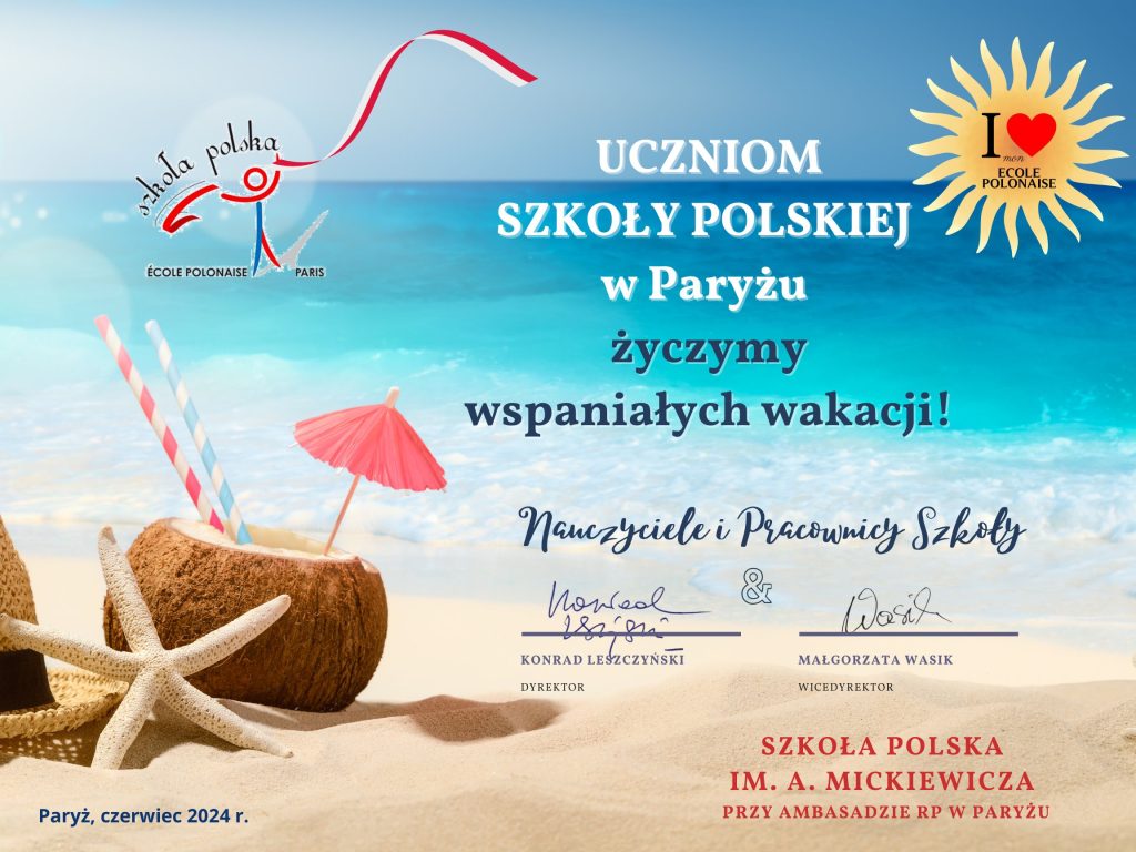 Udanych, bezpiecznych i słonecznych wakacji!