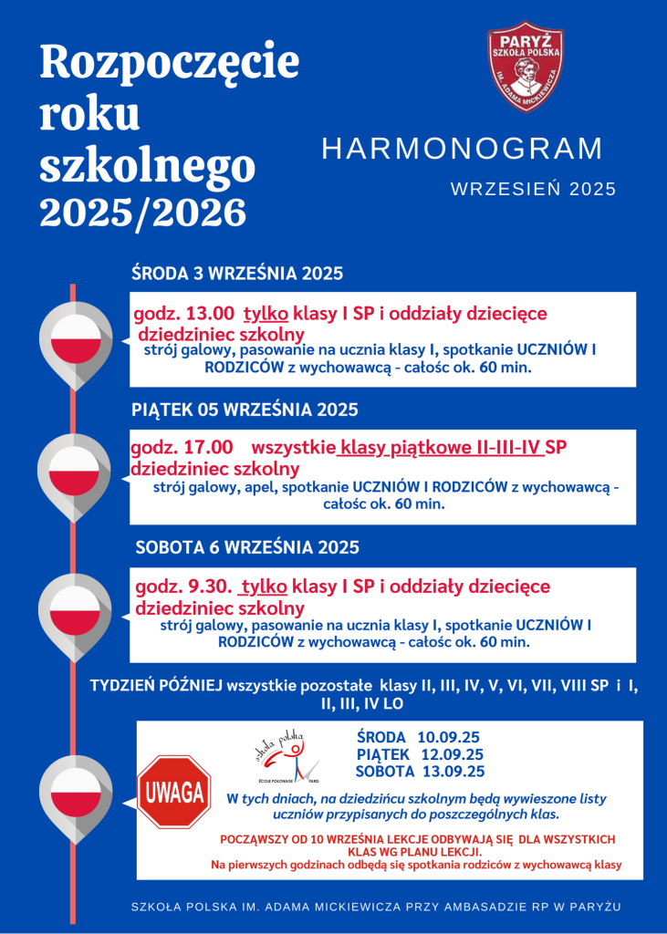 Rozpoczęcie roku szkolnego 2025/2026