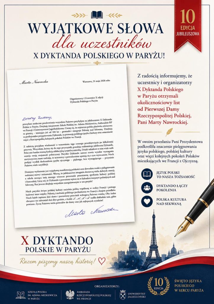 Polskie Dyktando w Paryżu 2026! X edycja!