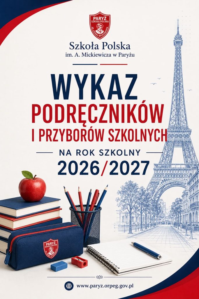 Wykaz podręczników na rok szkolny 2026/2027